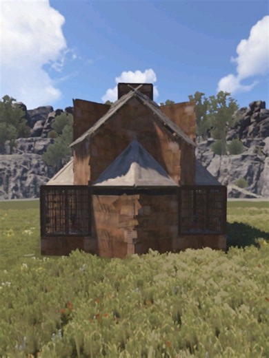 #rust #building #хата дом 1x1 с опен кором, 150 часов, начинающий билдер
