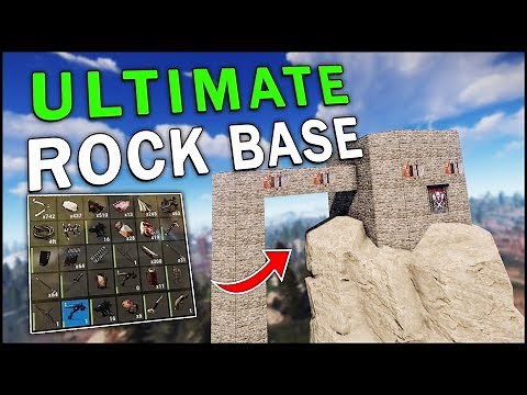 BUILDING a TOWER BASE on a GIANT ROCK! - Rust Solo #1