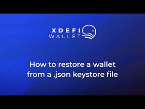 How to restore a wallet from a .json file