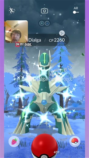 Shiny Dialga from the Free GO Pass (January 2026) #shinypokemon #pokemongo #shinydialga #dialga
