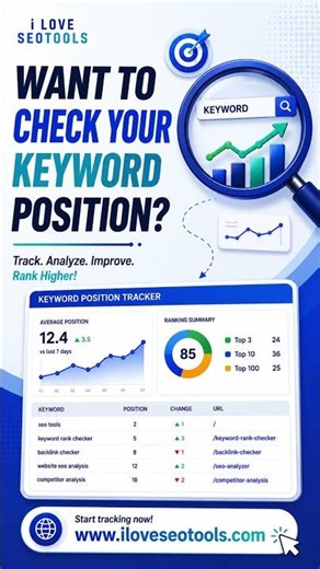 Keyword Position Checker – Free Online Google Keyword Rank Tracker