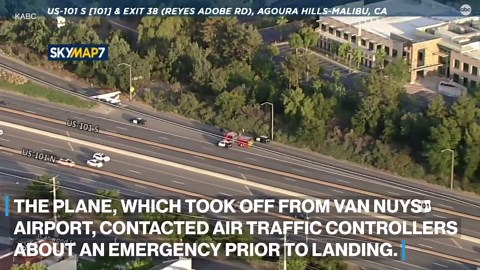 Plane makes emergency landing on California highway
