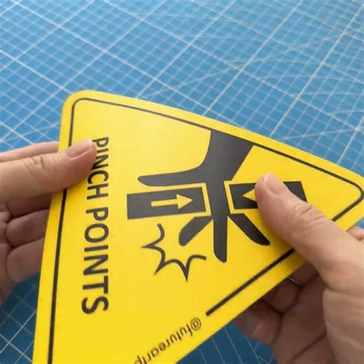 Pinch Point Bahaya Jari 夹点危险 Hand Finger Risk Warning Caution Safety Malaysia Premium Sticker