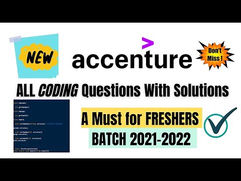 📢 Accenture coding round questions and answers [Nov-2021]