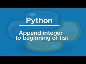 Append integer to beginning of list in Python