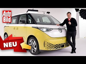 VW ID. Buzz (2022) | Vollelektrischer Bulli mit T1-Genen | Sitzprobe mit Dennis Petermann