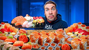 THE UNLIMITED SUSHI CHALLENGE, ALL YOU CAN EAT SUSHI. Today we have a crazy All you can eat sushi restaurant experience! This sushi buffet put out the craziest pieces of sushi including, tuna rolls, spicy salmon sushi, ALL YOU CAN EAT crab rolls, salmon sashimi and everything in between! | Joel Hansen - Model Vs Food