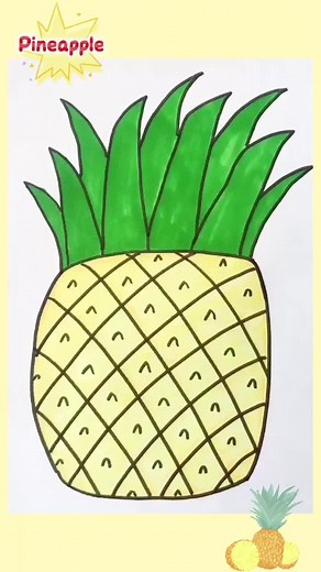 How to draw a pineapple? 🥰#art #drawing #draw #drawings #paint #painting #foryou