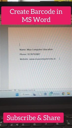 Create QR Code in MS Word #mcemv79 #words #tricks #shortcutkeys