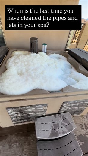 Trying out a new product to clean and purge the pipes and jets in an above ground spa. Please let us know if you are interested! 6024007289 #spa #healthyspa #abovegroundspa #balancedwater #eastvalleyaz | Blue Lagoon Pool Management LLC