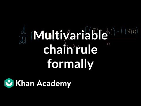 More formal treatment of multivariable chain rule
