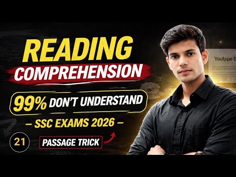 passage tricks | reading comprehension for ssc CGL CHSL CPO MTS STENOGRAPHER 2026