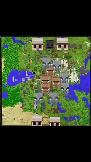 save the village from piliger #minecraft #viral #shorts