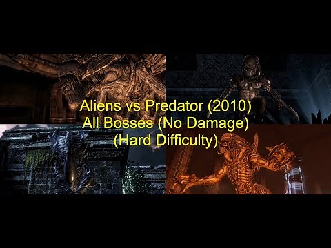 Aliens vs. Predator (2010) - All Bosses (No Damage) (Hard Difficulty)