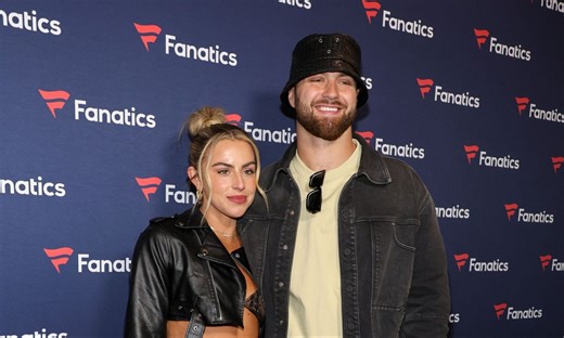 Jake Ferguson’s fiancée Haley Cavinder poses in white bathrobe, dropping “double dose” snaps with twin Hanna