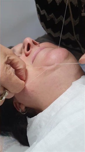 This Chin Threading Handwork Is Next Level 🧵 | By Leyla