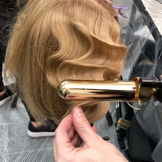 2.2K views · 41 reactions | I haven’t posted this marcelling video in years but it was one of the first things I ever did that went viral. It’s had millions of views and shares...What is it ? Marcelling is a hair styling technique in which hot curling tongs are used to induce a curl into the hair. Its appearance was similar to that of a finger wave but it is created using a different method. Marcelled hair was a popular style for women's hair in the 1920s, often in conjunction with a bob cut. So