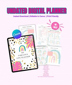 PLR Printable Planner Templates to Resell | Habit Tracker | Undated Planner | - Etsy