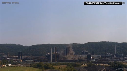 WATCH | Time lapse video shows today's explosion at the US Steel plant in Clairton that has now left one person dead and two others missing. THE LATEST ---> https://wjactv.com/news/nation-world/explosion-at-us-steel-coking-plant-leaves-multiple-injured-emergency-teams-on-scene-clairton-coke-works-allegheny-county-emergency-services-rubble-steelmaking-raw-coal-fire-plant# | WJAC-TV News