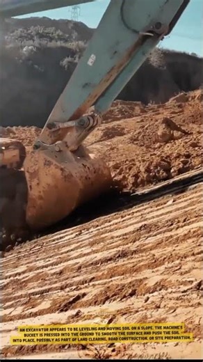 Slope Soil Leveling using Excavator Bucket – Good Tools and Machinery in Daily Work