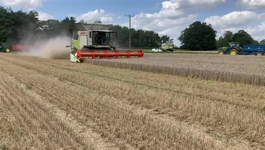 Single rotor hybrid CLAAS TRION 730 harvesting today in North Yorkshire.. featuring APS , CEBIS , automatic record keeping, crop flow monitoring & 7.7m Vario header | CLAAS Eastern
