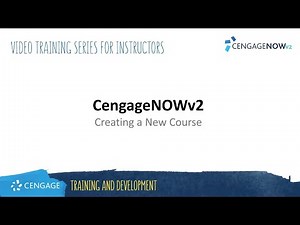 CengageNOWv2: Create a New Course