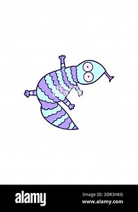 splitting effect animation of cartoon lizard Stock Video Footage - Alamy