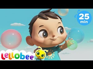 Learn Rainbow Colors + MORE | Lellobee | Nursery Rhymes | Kids Songs