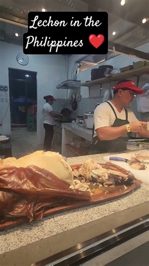 Typical Philippina dish ,Lechon, it's basically pork meat prepared in a unique style.