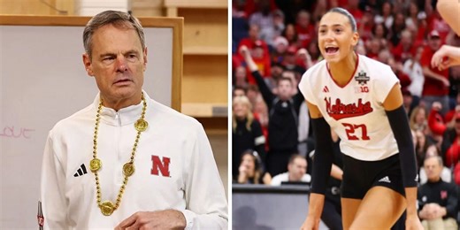 Nebraska Volleyball's Harper Murray and former coach John Cook receive huge welcome as they support ex-players at PVF match