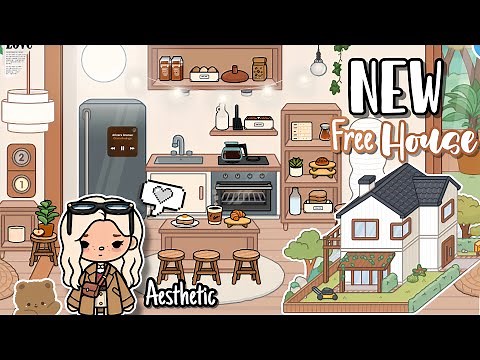 NEW FREE HOUSE Aesthetic Design🧸Toca Boca House Ideas✨FREE ITEMS NEW UPDATE Design TocaLifeWorld