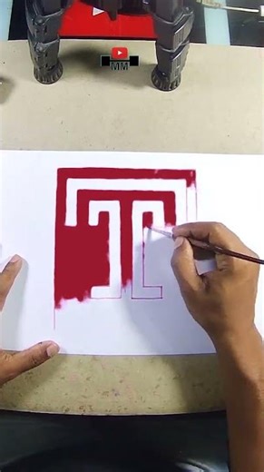 How to draw the Temple Owls logo #shorts