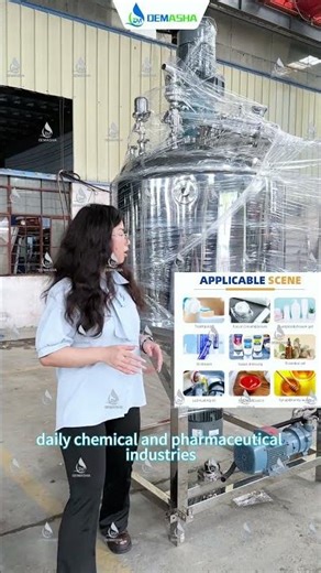 💡 Introducing the 500L Vacuum Emulsifier Machine by DEMASHA