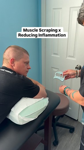 Loosening up those calves with muscle scraping!  This technique helps improve blood flow, release tension, and keep you moving pain free. Whether you’re an athlete or on your feet all day, your calves will thank you!  Why it works: Muscle scraping supports the healing of injured or overused tissue like tendinitis so you can recover faster and feel better. Don’t knock it until you try it! | Bold City Therapy & Wellness | Facebook