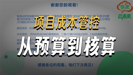 PLM项目管理-05 项目预算和实际成本