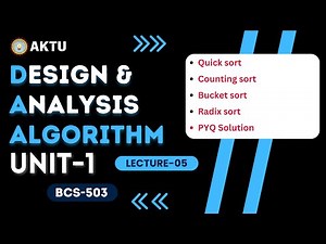 Lec-1.5 | Design & Analysis Algorithm | Unit-1 | BCS-503 | DAA Aktu 3rd Year | Aktu Exams | DAA