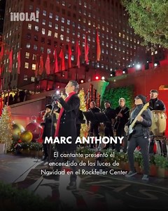 Marc Anthony se sumó al concierto en el Rockfeller Center de Nueva York, en el que contó con la compañía de Nadia Ferreira. | ¡HOLA! México