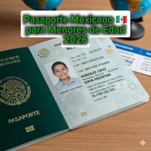 Pasaporte Mexicano para MENORES 2026 🇲🇽 #pasaportemexicano #pasaporte #tramitesmigratorios