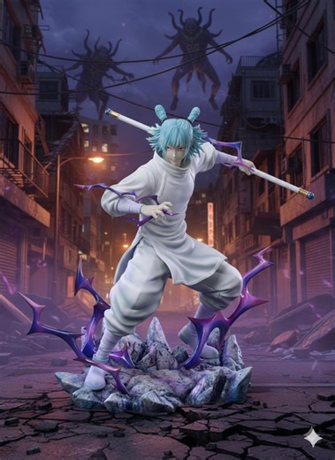 Kashimo Hajime STL File | Jujutsu Kaisen Lightning God Figurine (digital Download) - Etsy