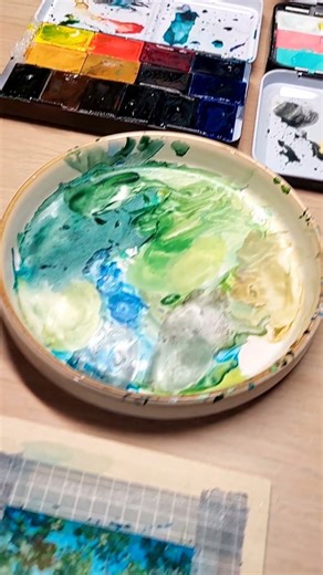 Create a Beautiful Little Landscape with Watercolors! 🌄 #WatercolorArt #LandscapePainting #ArtTips