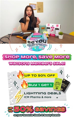 🚨 Not a Watsons Member yet? You’re missing half the savings leh! 📅 Mark these dates: Elite: 24 Sep Regular: 25 – 28 Sep Online ONLY: 29 Sep Watsons Members unlock deals others can only dream of: 🔥 Up to 50% OFF! 🔥 Buy 1 Get 1 Free ⚡ Lightning Deals & MORE 💳 Plus, OCBC cardmembers enjoy instant $15 OFF with min. $200 nett spend in a single receipt 3% cashback! 🛍️ Get ready to shop in-store, online & on app at https://watsons-sg.onelink.me/CePI/9tbgcj98 #WatsonsSG #WatsOnBYBB #WatsonsCommuni