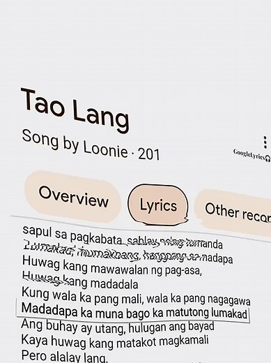 Tao Lang by Loonie: Full Lyrics and Meaning