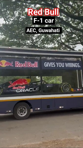 Red bull showcasing it's F1 car at AEC, Guwahati