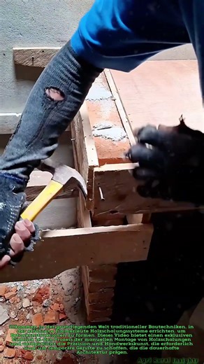 Traditioneller Holzschalungsbau: Handgefertigte Betonformen