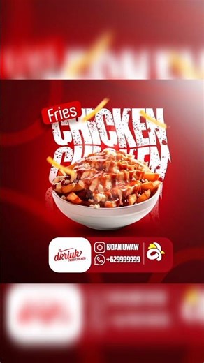 Chicken fries poster design #graphicdesign #designstudio #creativepanda