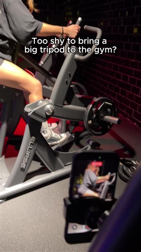 Shy gym girls need this to record their workouts 💕 No more awkward big tripods. #fitnessgirl #fitness #gymgirls #gym