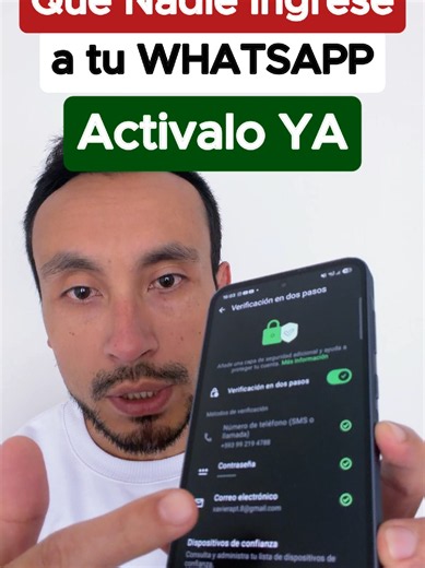 Este ajuste no permite que nadie ingrese a tu WhatsApp, activalo ya.. #studytechtiktokcontest #android #tecnologia #whatsapp