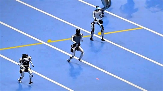 Humanoid robots race and play at first world robot games in Beijing