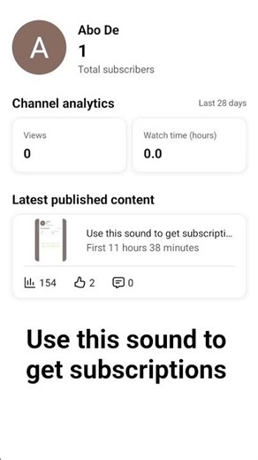 Use this sound to get Subscriptions
