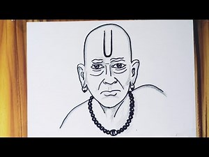 Shree Swami Samarth Maharaj Drawing Easy Step By Step || Akkalkot niwasi shree Swami Samarth sketch